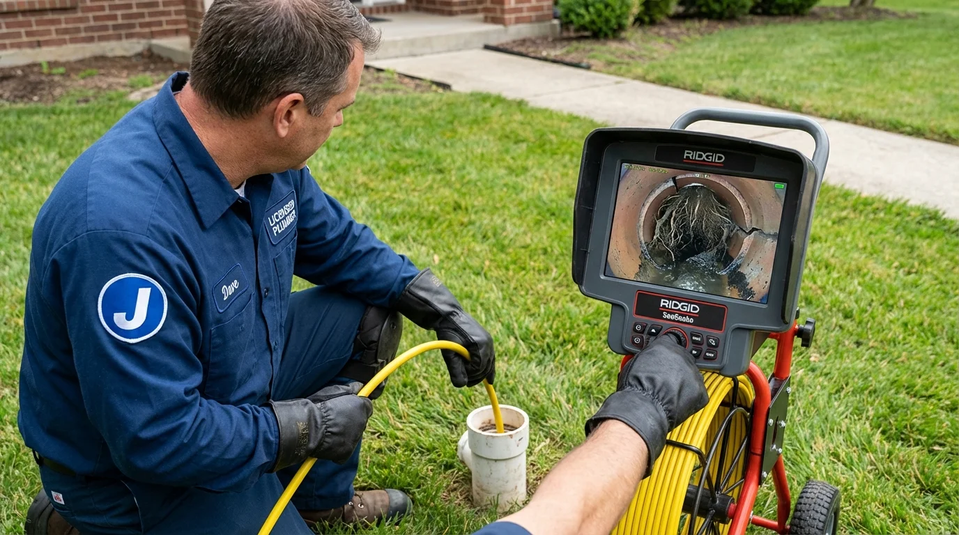 Sewer camera inspection being performed by Johns Plumbing LLC in Destin